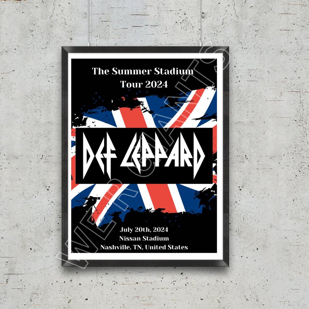 Def Leppard The Summer Stadium Tour Nashville, TN Poster - 18" x 24"